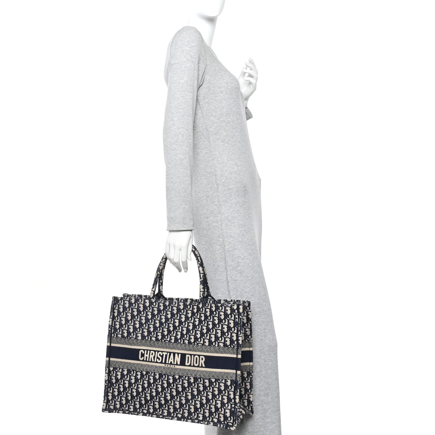 Oblique Large Book Tote Blue Multicolor