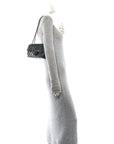 Metallic Aged Calfskin Chevron Quilted 2.55 Reissue Mini Flap Grey
