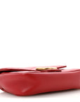 Calfskin Matelasse Super Mini GG Marmont Shoulder Bag Hibiscus Red