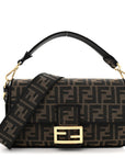 Fabric Jacquard FF 1974 Medium Baguette Tobacco Moro Black
