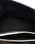 Calfskin Y Quilted Monogram Medium Loulou Chain Satchel Black