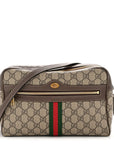 GG Supreme Monogram Web Small Ophidia Shoulder Bag Brown