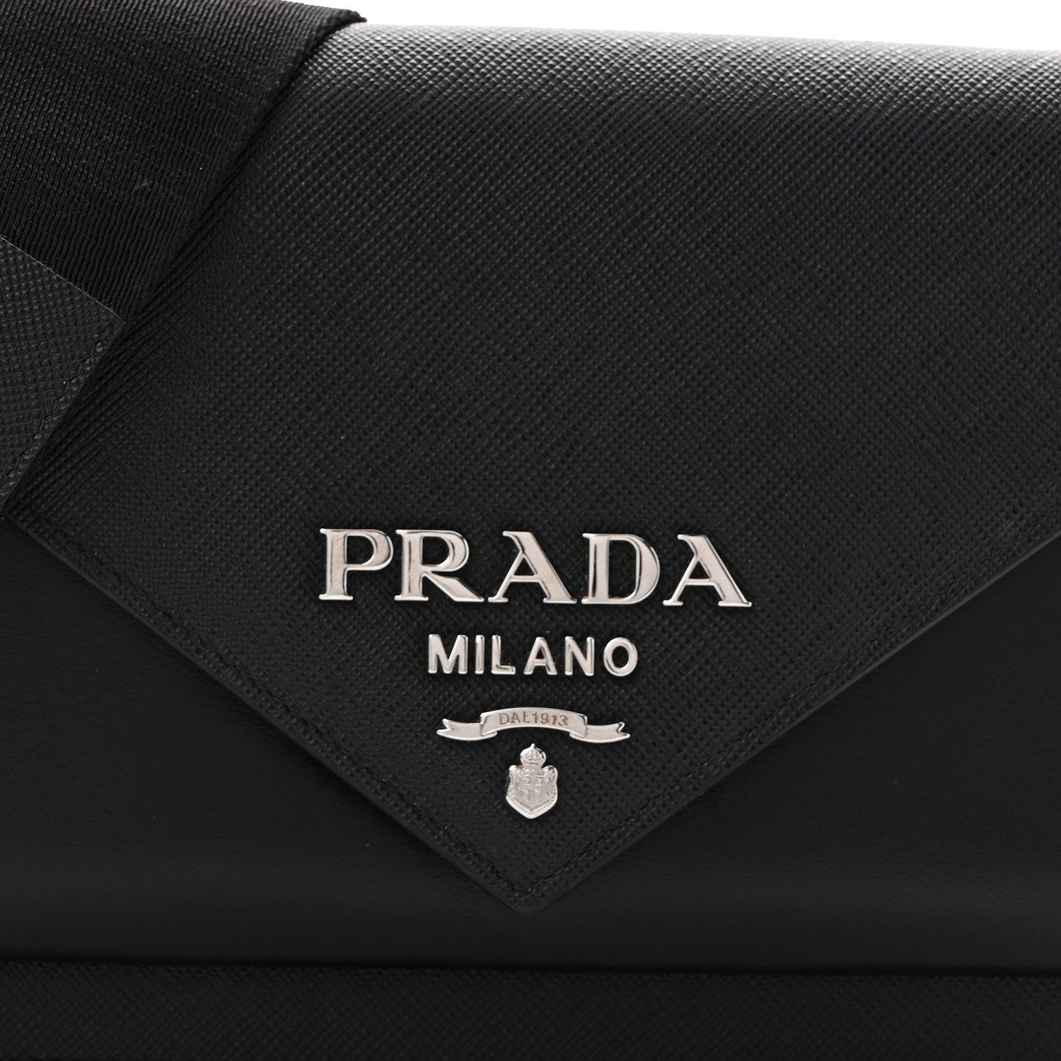 Saffiano City Calf Mini Envelope Bag Black