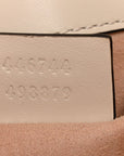 Calfskin Matelasse Mini GG Marmont Shoulder Bag White