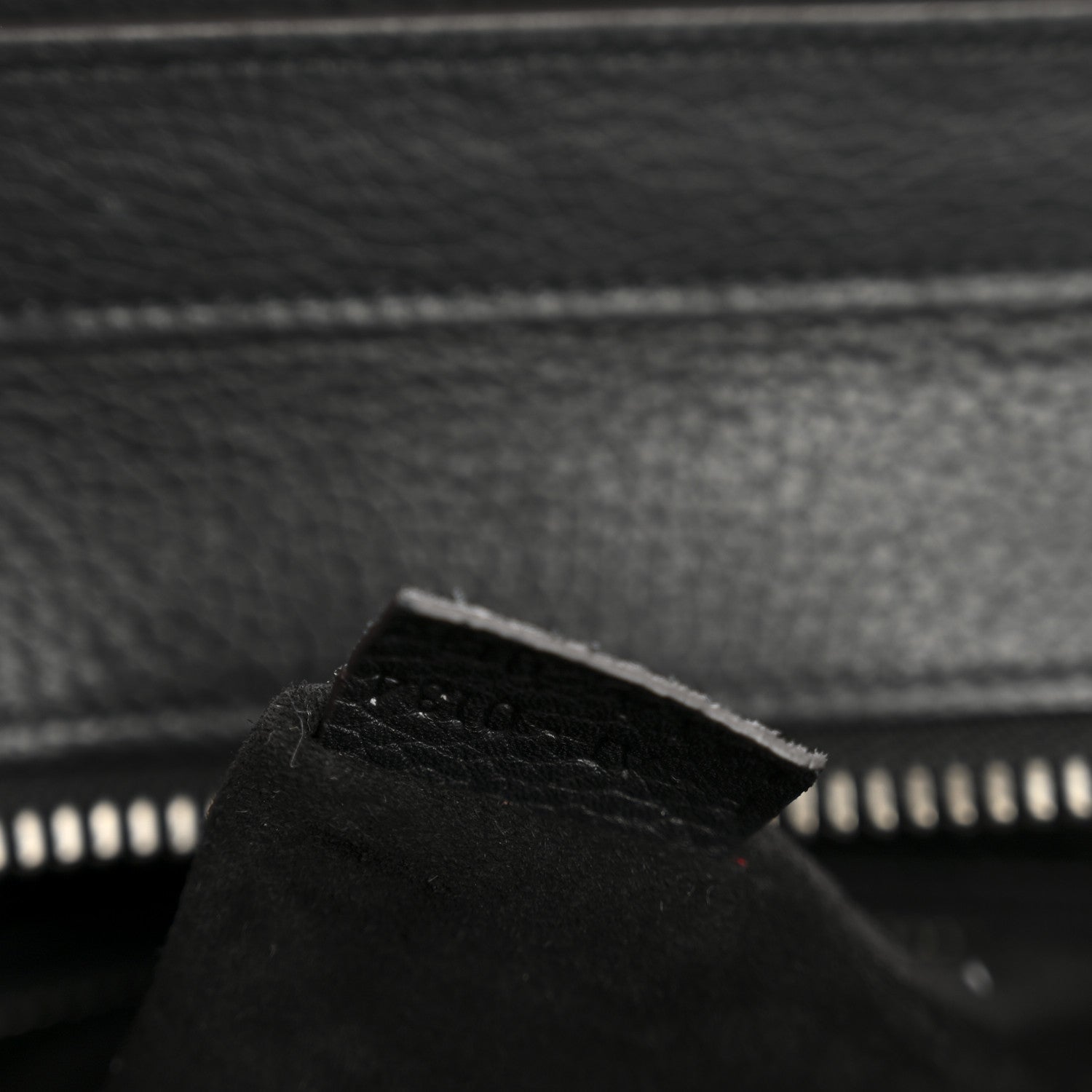 Drummed Calfskin Micro Luggage Black