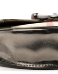 Patent Nova Check Mini Crossbody Bag Pewter