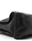 Chevre Silver Metallic Edge Hardware City Black