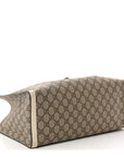 GG Supreme Monogram Medium Padlock Tote White