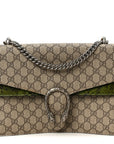 GG Supreme Monogram Snakeskin Medium Dionysus Shoulder Bag Green