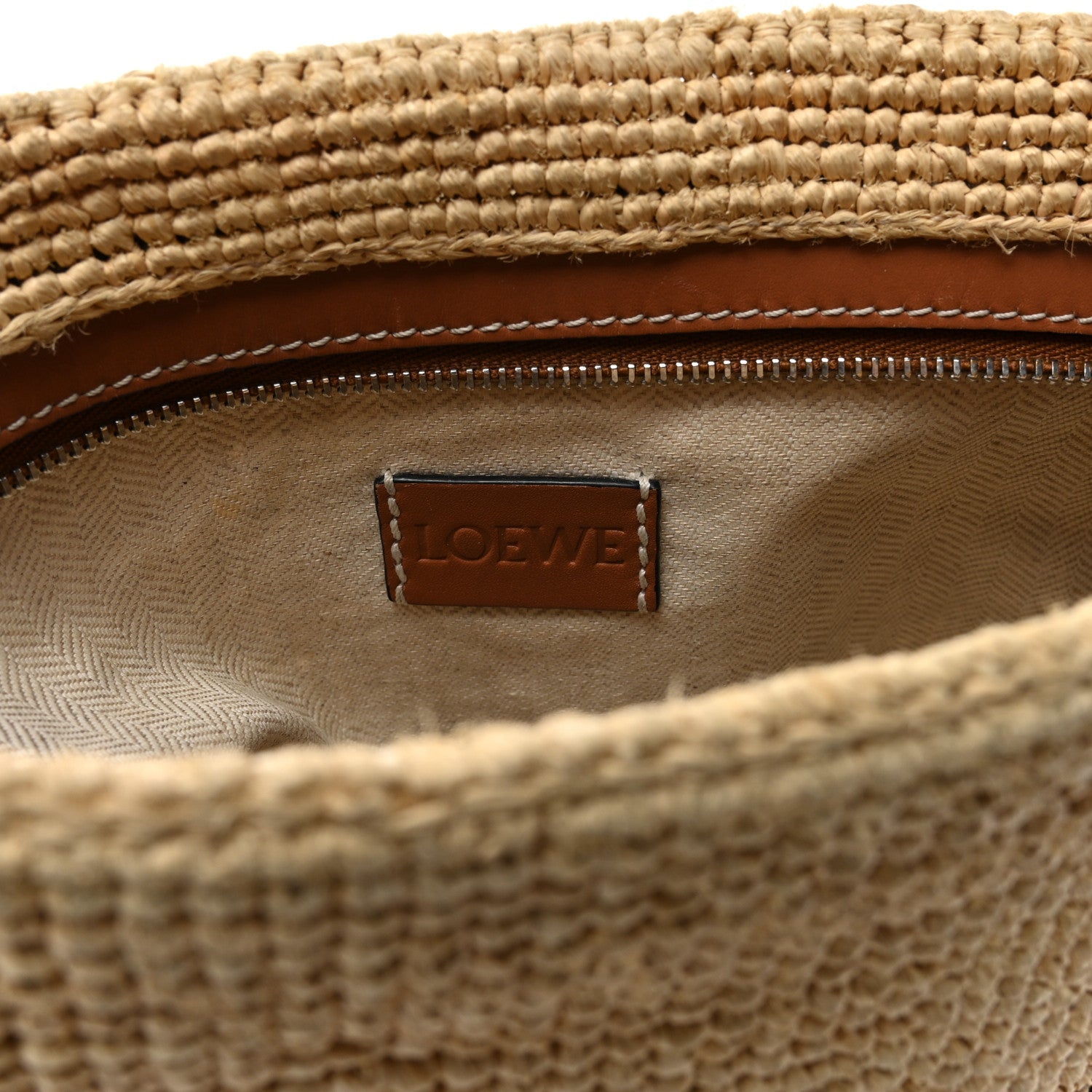 Calfskin Raffia Paulas Ibiza Pochette Bag Natural Tan