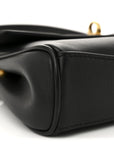 Natural Smooth Calfskin Nano Rodeo Top Handle Handbag Black