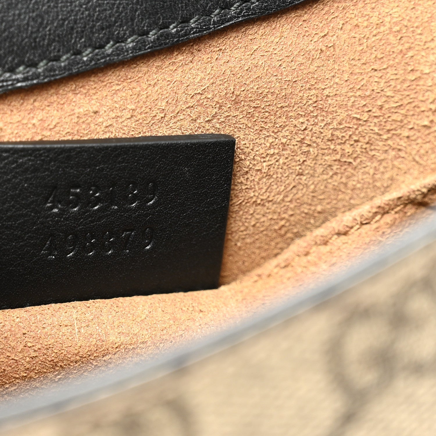 GG Supreme Monogram Web Medium Padlock Messenger Shoulder Bag Black
