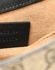GG Supreme Monogram Web Medium Padlock Messenger Shoulder Bag Black