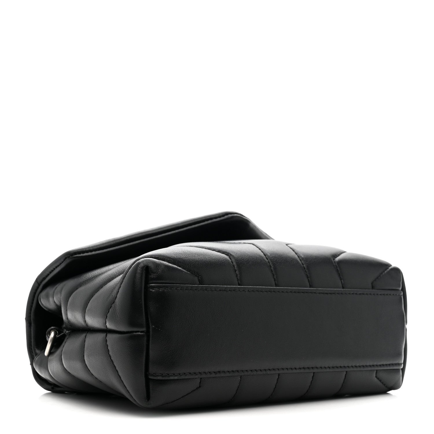 Calfskin Y Quilted Monogram Toy Loulou Crossbody Bag Black