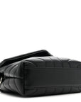 Calfskin Y Quilted Monogram Toy Loulou Crossbody Bag Black