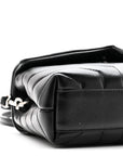 Calfskin Y Quilted Monogram Toy Loulou Crossbody Bag Black
