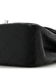 Lambskin Quilted Mini Square Flap Black