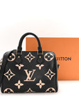 Empreinte Monogram Giant Speedy Bandouliere 25 Black Beige