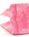 Canvas Embroidered Medium D1ORiviera Toile De Jouy Book Tote Fluorescent Pink