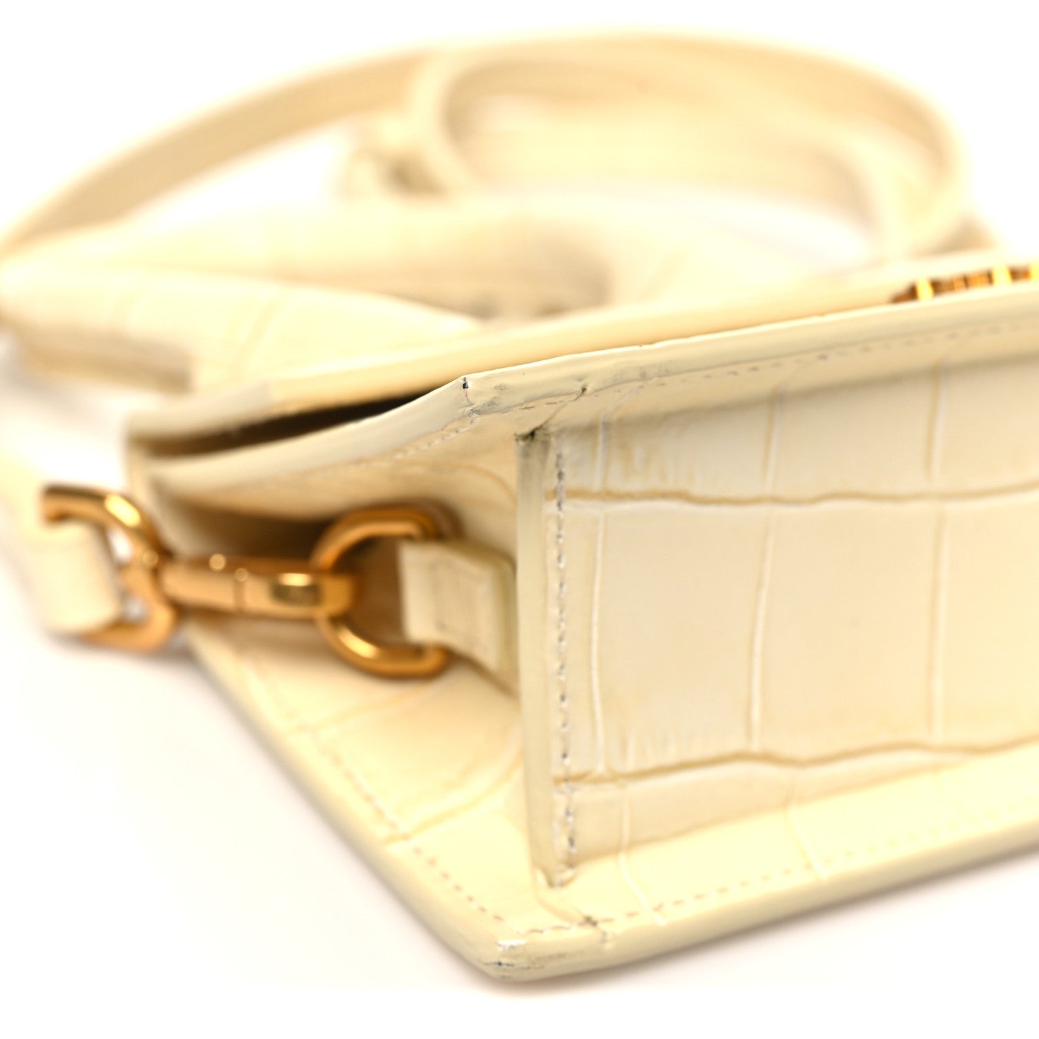 Calfskin Crocodile Embossed Le Chiquito Beige