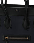 Velluto Calfskin Mini Tri-Color Luggage Navy