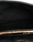Grain de Poudre Calfskin Y Quilted Monogram Medium Loulou Chain Satchel Black