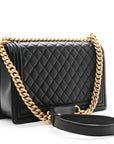 Caviar Quilted New Medium Boy Flap Black