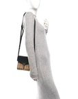 Derby Calfskin House Check Small Macken Crossbody Bag Black Archive Beige