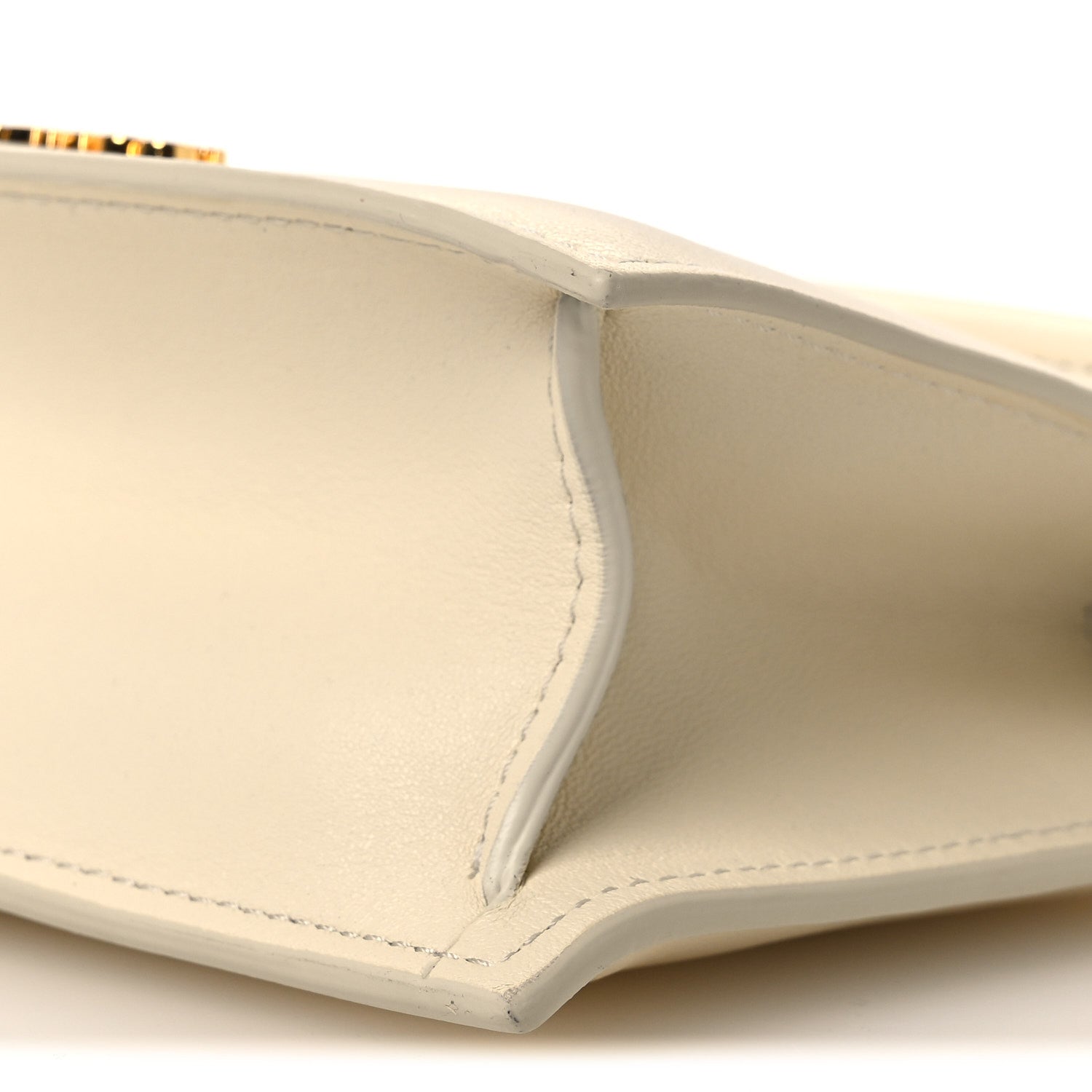 Smooth Calfskin La Petite Pochette Rond Carre Light Ivory