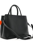 Vitello Dolce Mink Fur Pom Pom Petite 2Jours Tote Black Multicolor