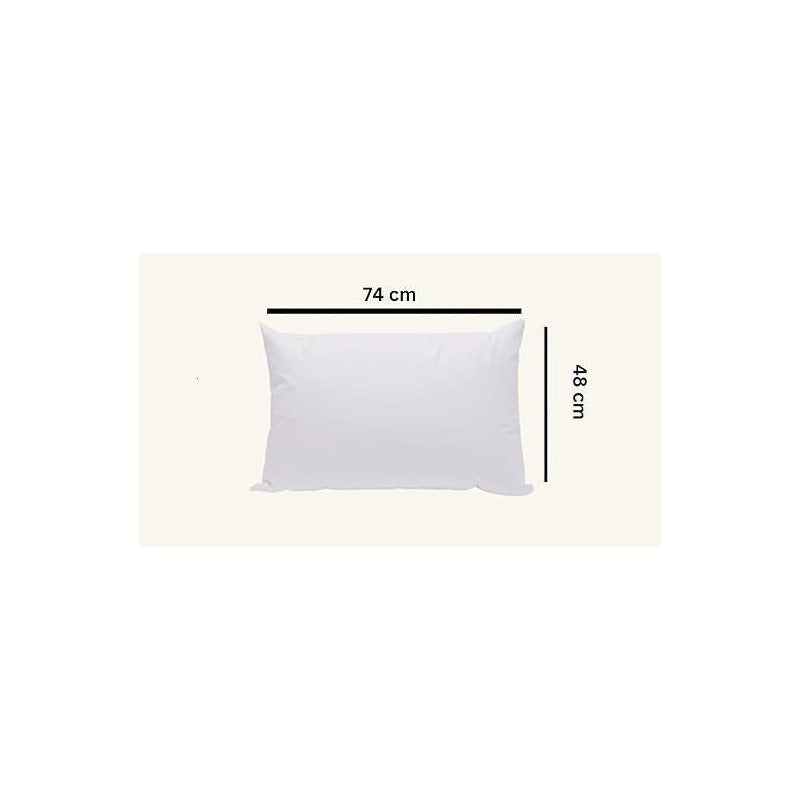 Zemmel Duck Feather & Down Pillows - Super Comfort for Restful Sleep-Feather Pillows Pack of 2 (74x48cm is pack 2 of variation) and Pack of 1