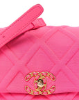 Jersey Quilted CHNL 19 Waist Bag Pink
