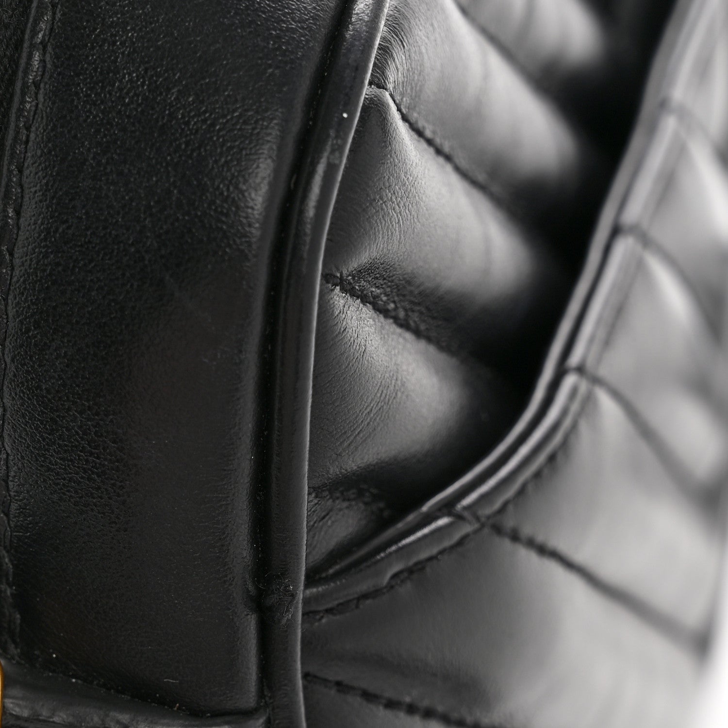 Calfskin Matelasse Monogram Lou Camera Bag Black