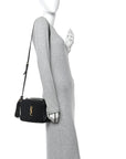 Calfskin Matelasse Monogram Lou Camera Bag Black