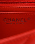 Lambskin Quilted Mini Rectangular Flap Red