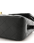 Lambskin Quilted Small Double Flap Black