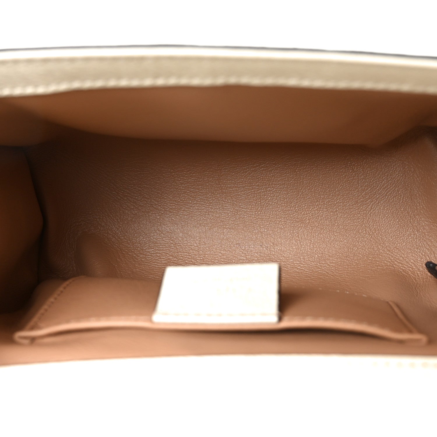 GG Supreme Monogram Berry Textured Dollar Calfskin Small Padlock Shoulder Bag Beige Ebony Light Copper Mystic White