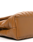 Calfskin Y Quilted Monogram Medium Loulou Chain Satchel Dark Natural