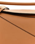 Grained Calfskin Small Puzzle Bag Tan