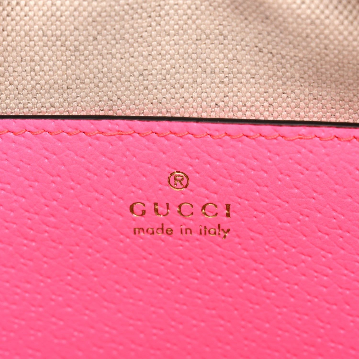 GG Supreme Monogram Textured Dollar Calfskin Web Ophidia Small Crossbody Bag Beige Ebony Fuchsia