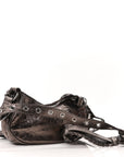 Metallic Agneau Arena Le Cagole Shoulder Bag XS Dark Bronze