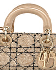 Tweed Cannage Medium Lady D-Joy Natural Black