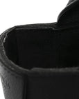 Grained Calfskin Intrecciato Mini Arco Tote Black
