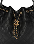 Caviar Quilted Medium CHNL 25 Handbag Black