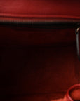 Drummed Calfskin Micro Luggage Merlot