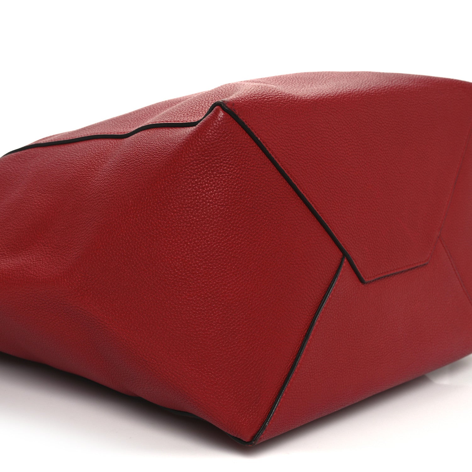 Soft Grained Calfskin Medium Belt Cabas Phantom Coquelicot