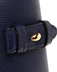 Derby Calfskin House Check Medium Banner Tote Ink Blue