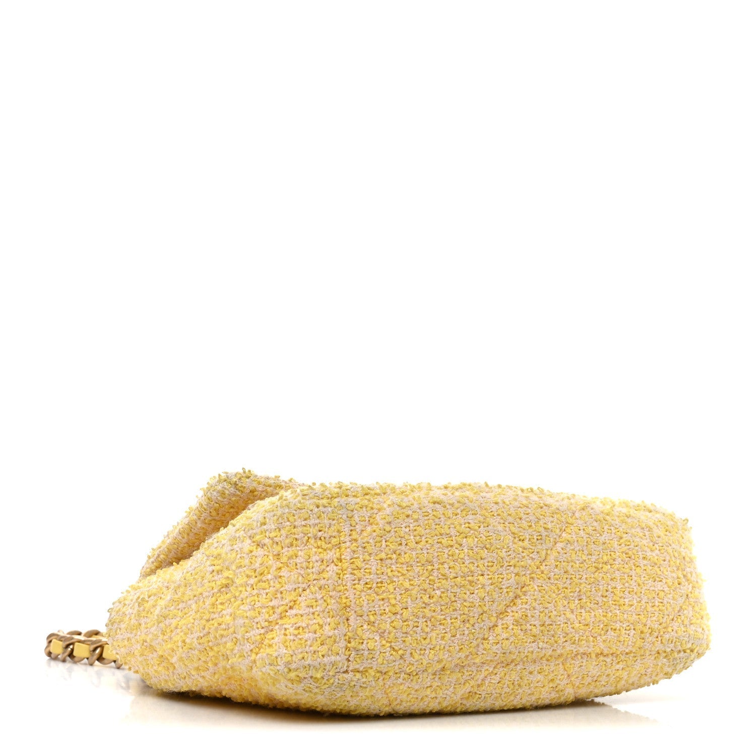 Tweed Quilted Medium CHNL 19 Flap Yellow Pink