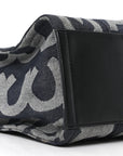 Denim Jacquard Large The Monogram Tote Bag Denim Blue