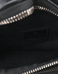 GG Supreme Monogram Textured Calfskin Retro Interlocking G Belt Bag Black
